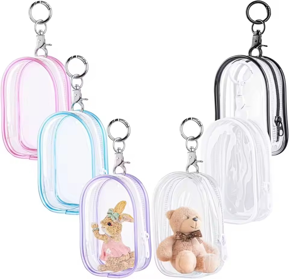 Cable Winder Keychain - 15-17CM Peluş Bebekler için Şeffaf Kılıf