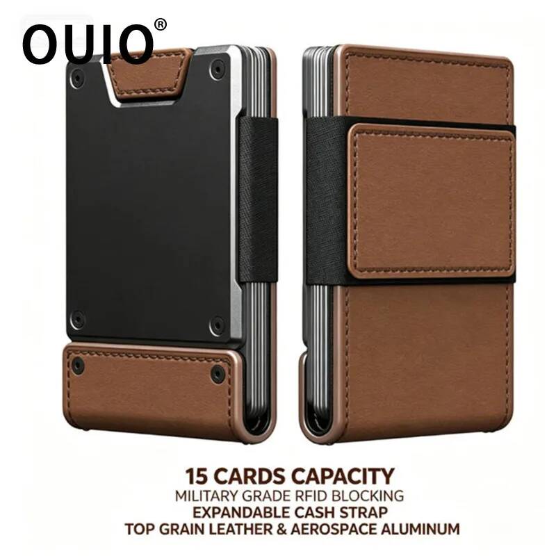 Money Clip Magnetic - OUIO erkek RFID Engelleme Minimalist Deri