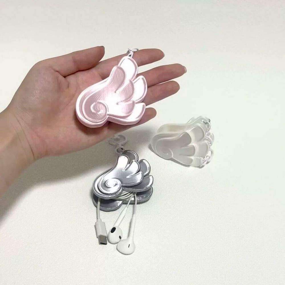 3D Baskılı Melek Kanadı Kablo  - Cable Winder Keychain incelemesi ve fiyatı