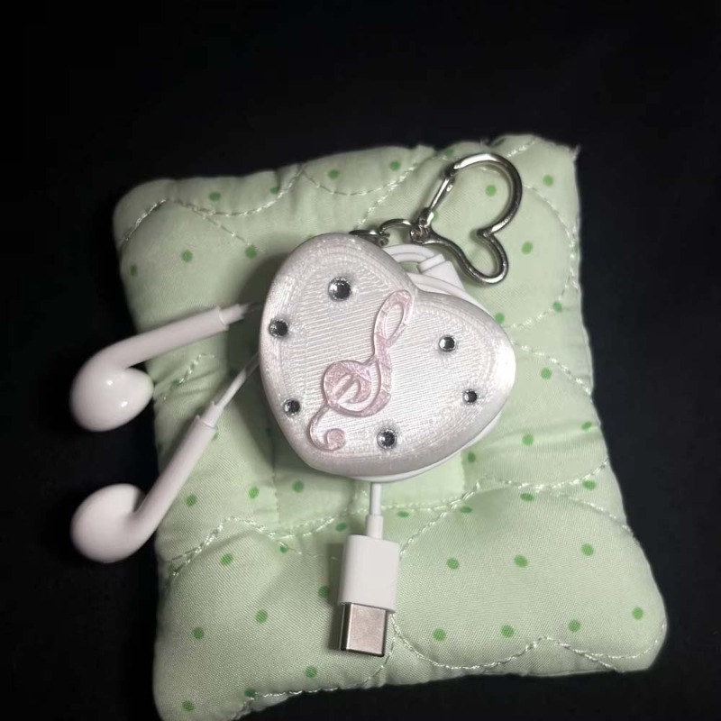 Gotik Nota Şeklinde Kalp Kablo - Cable Winder Keychain incelemesi ve fiyatı