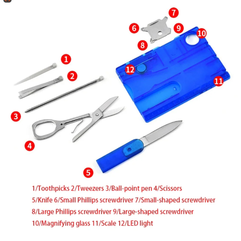 12 In 1 Cep Kredi Kartı Taşına - Multitool Credit Card incelemesi ve fiyatı